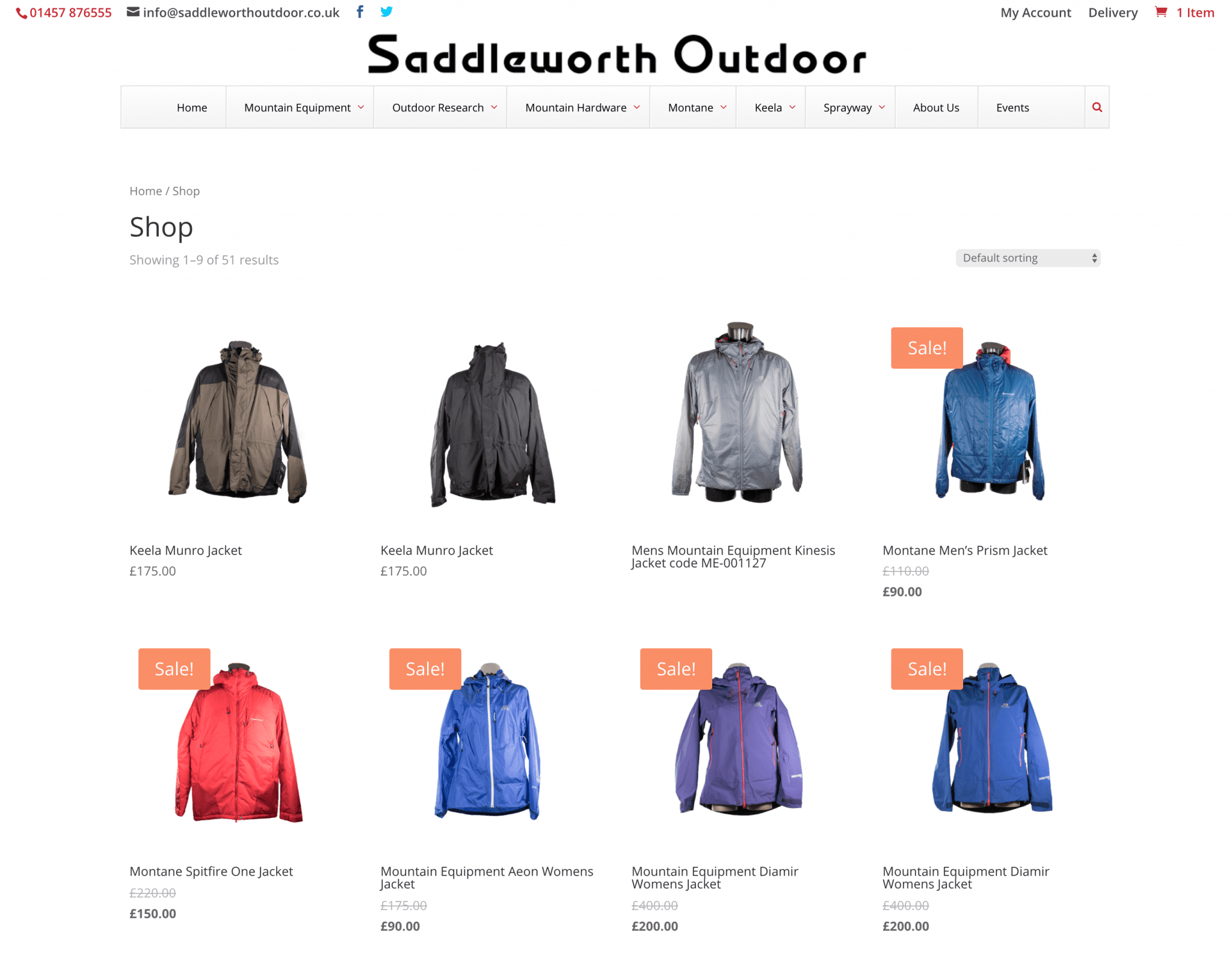 Commercial photography for Saddleworth Outdoor in Uppermill, Saddleworth